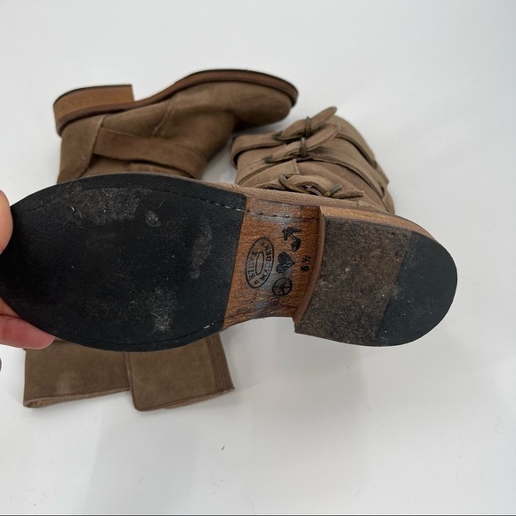 STEVE Madden tan suede buckle tall boots size 6.5 - Picture 8 of 9